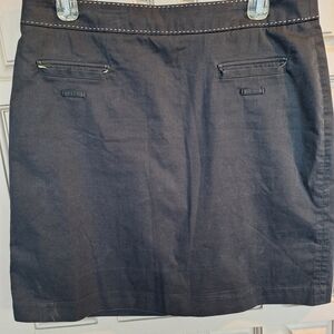 Fairway&Greene Golf Skirt Sz12 Black Pockets Tee Straps Cotton Zip Back Pre-Owne